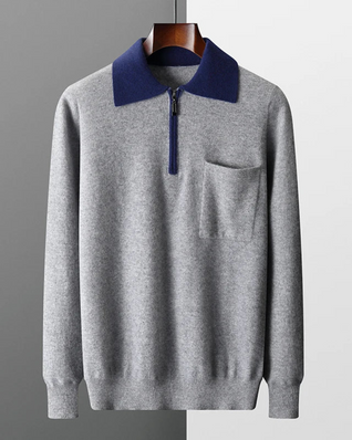 Castelle Cashmere Zip Up Polo