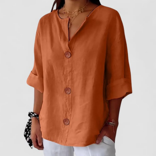 Noora™ | Relaxed Linen Blouse
