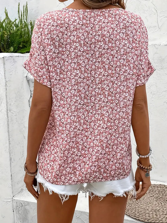 Verna™ - Chic Floral Print Blouse