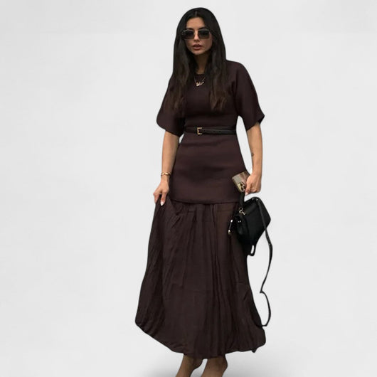 Andrea - Pleated Maxi Dress