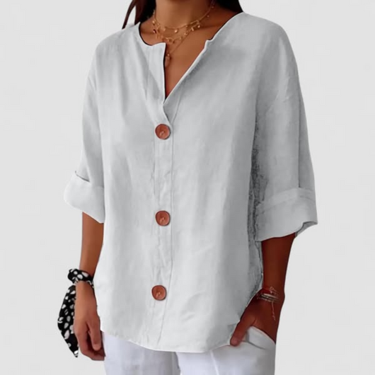 Noora™ | Relaxed Linen Blouse