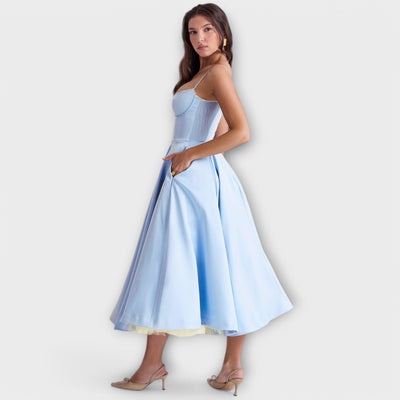 Amelie | Elegant Flowy Midi Dress