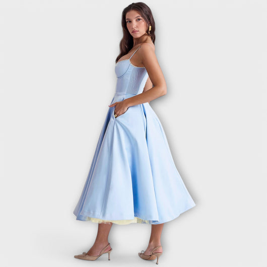 Amelie | Elegant Flowy Midi Dress