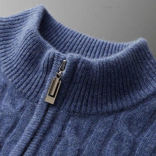 Deneb Cashmere Woven Half Zip