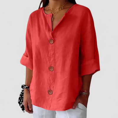 Noora™ | Relaxed Linen Blouse
