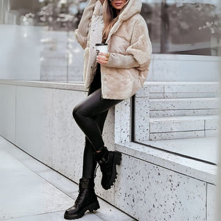 Ava - puffer jacket with teddy mix