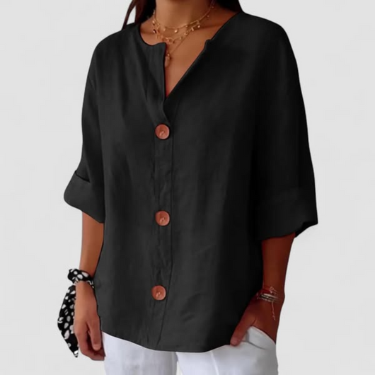 Noora™ | Relaxed Linen Blouse