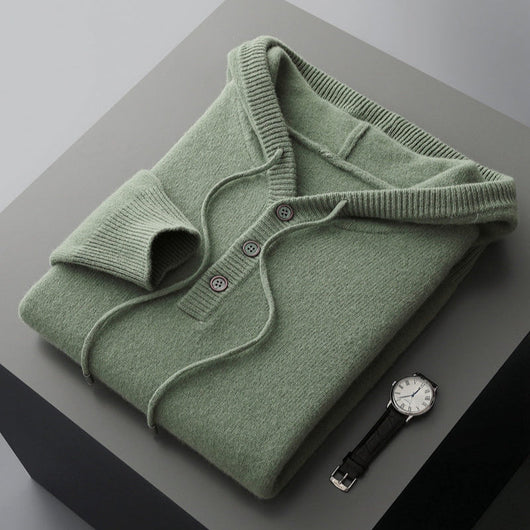 Elegant Merino Wool Hoodie