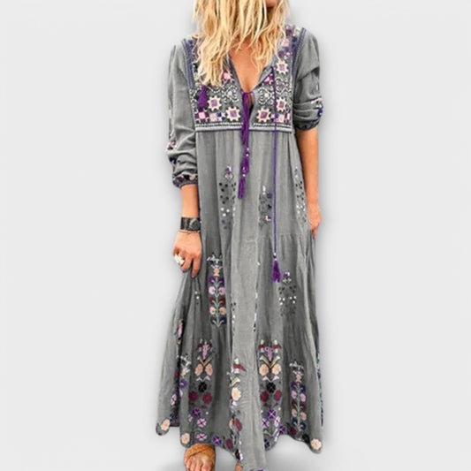 Vivi - Beautiful Boho Linen Maxi Dress