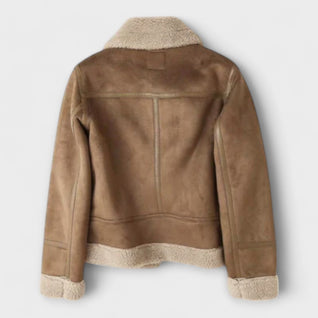 Aurora Shearling Suede Aviator Jacket