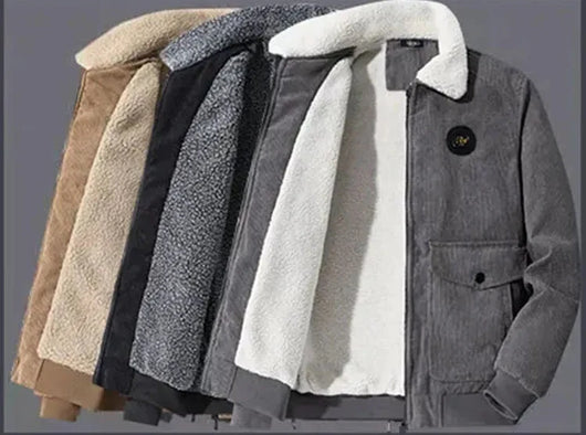 Elegant Fleece Lined Corduroy Jacket