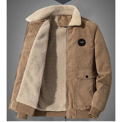 Elegant Fleece Lined Corduroy Jacket