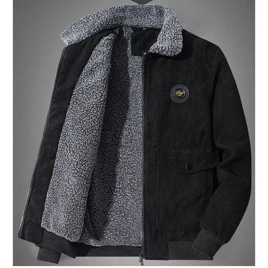 Elegant Fleece Lined Corduroy Jacket
