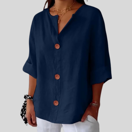 Noora™ | Relaxed Linen Blouse