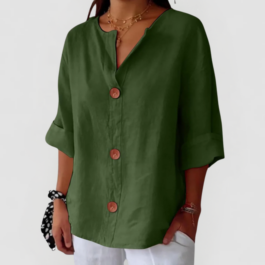 Noora™ | Relaxed Linen Blouse