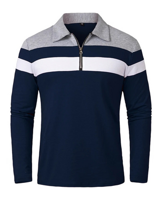 Elegant Stripped Zip Sweater