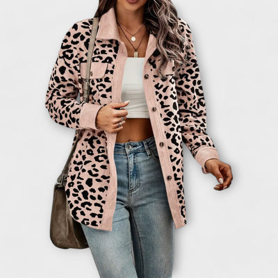 Casual Leopard Print Shirt Jacket