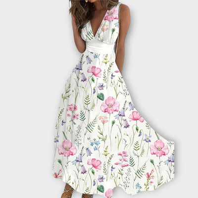 Romy | Airy Floral V-Neck Dress