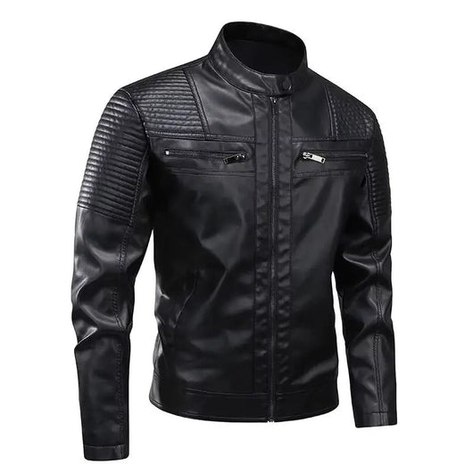Multi Pocket Leather Jacket