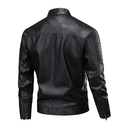 Multi Pocket Leather Jacket