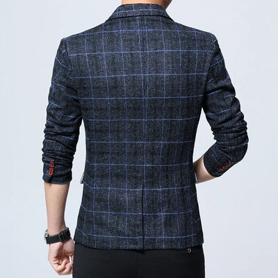 Elegant Checkered Blazer