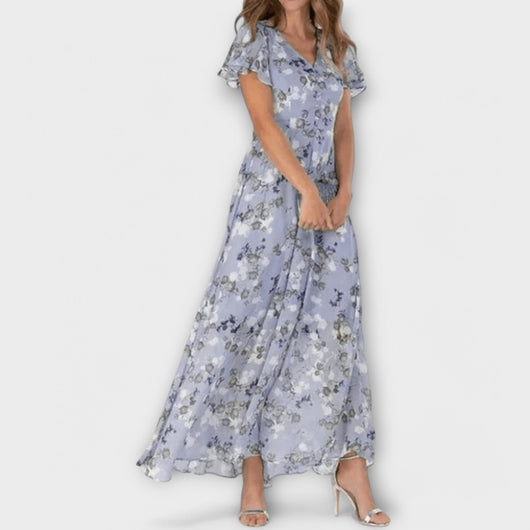 Jasmina | Soft Floral V-Neck Dress