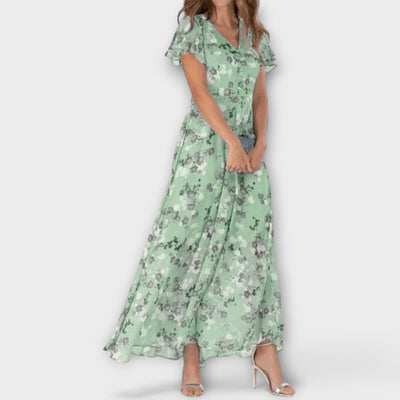 Jasmina | Soft Floral V-Neck Dress