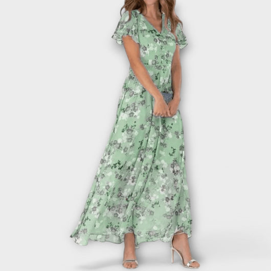 Jasmina | Soft Floral V-Neck Dress