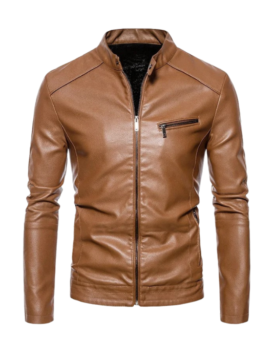Plush Lined Leather Jacket